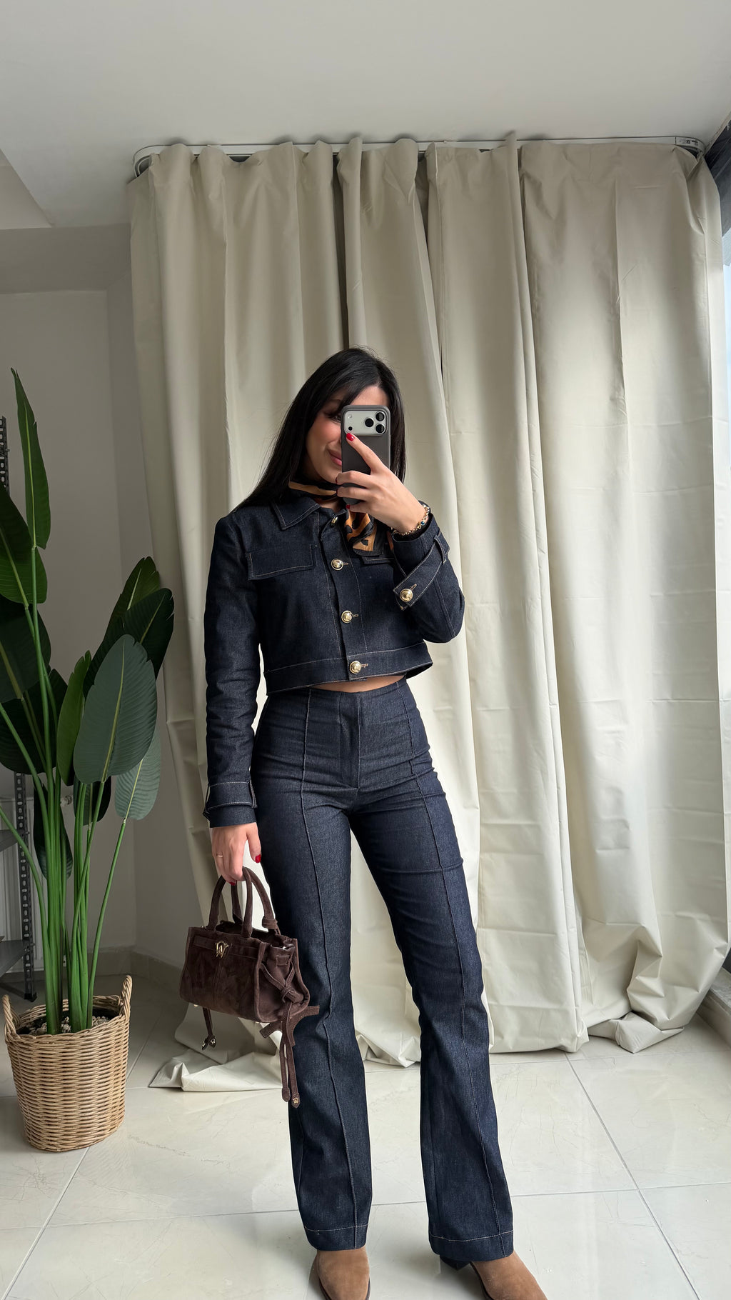 Lacivert Denim Takım