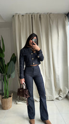 Lacivert Denim Takım