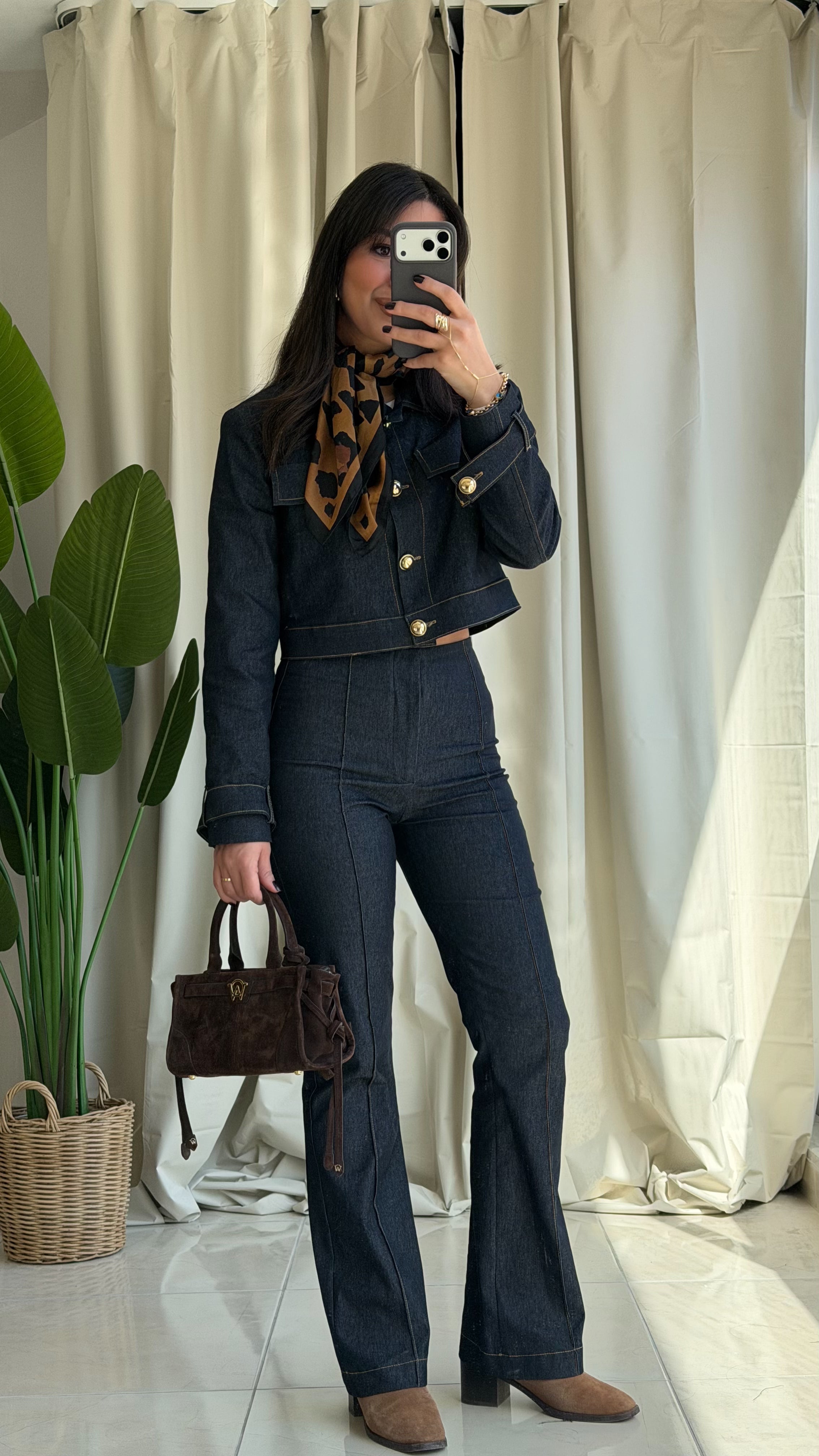 Lacivert Denim Takım