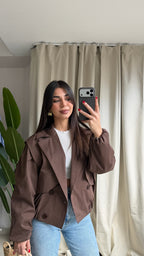 Kısa Bomber Trençkot