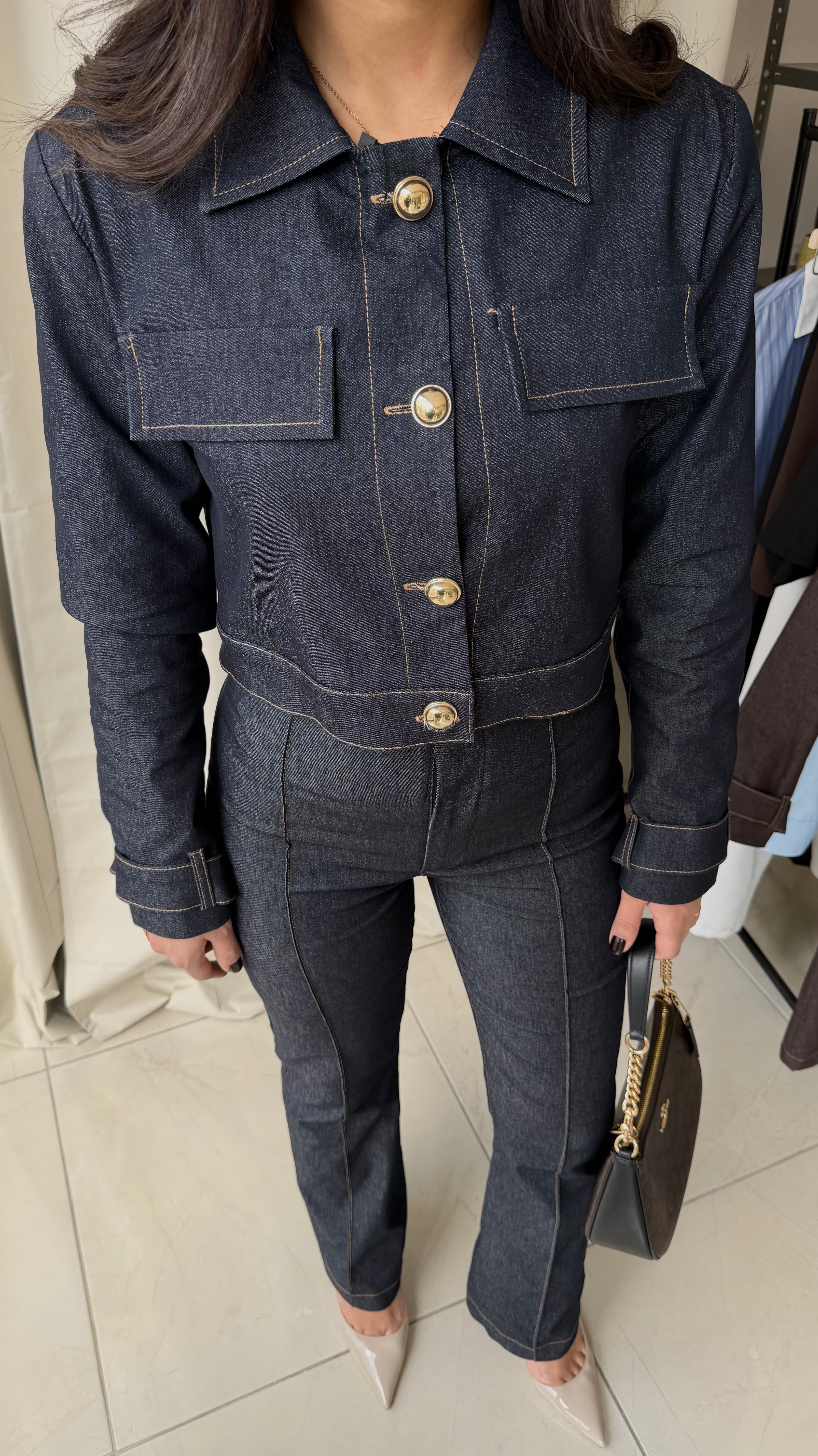 Lacivert Denim Takım