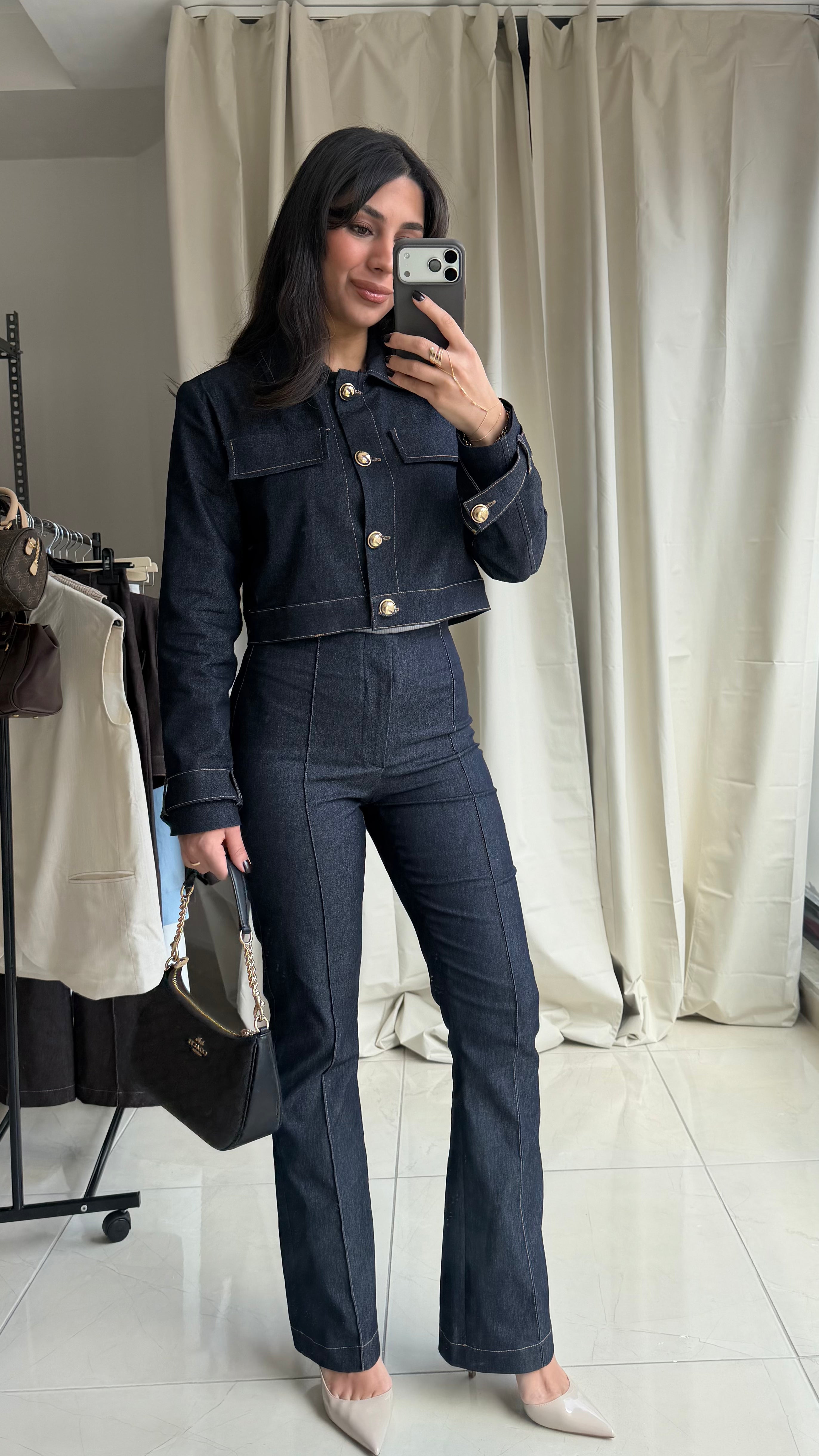 Lacivert Denim Takım