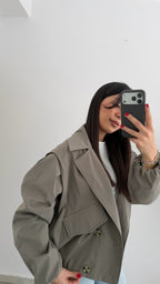 Kısa Bomber Trençkot