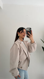 Kısa Bomber Trençkot