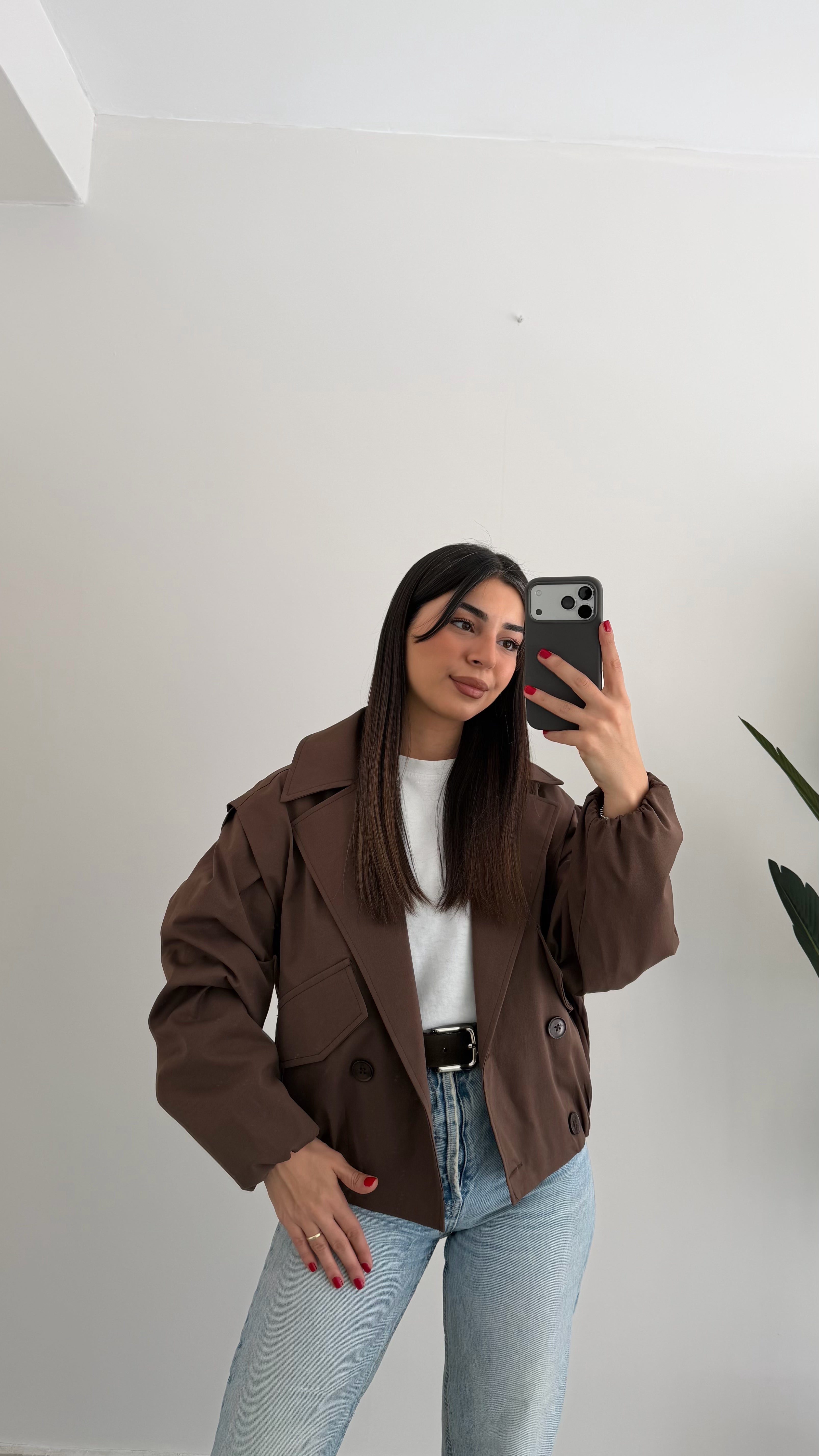 Kısa Bomber Trençkot