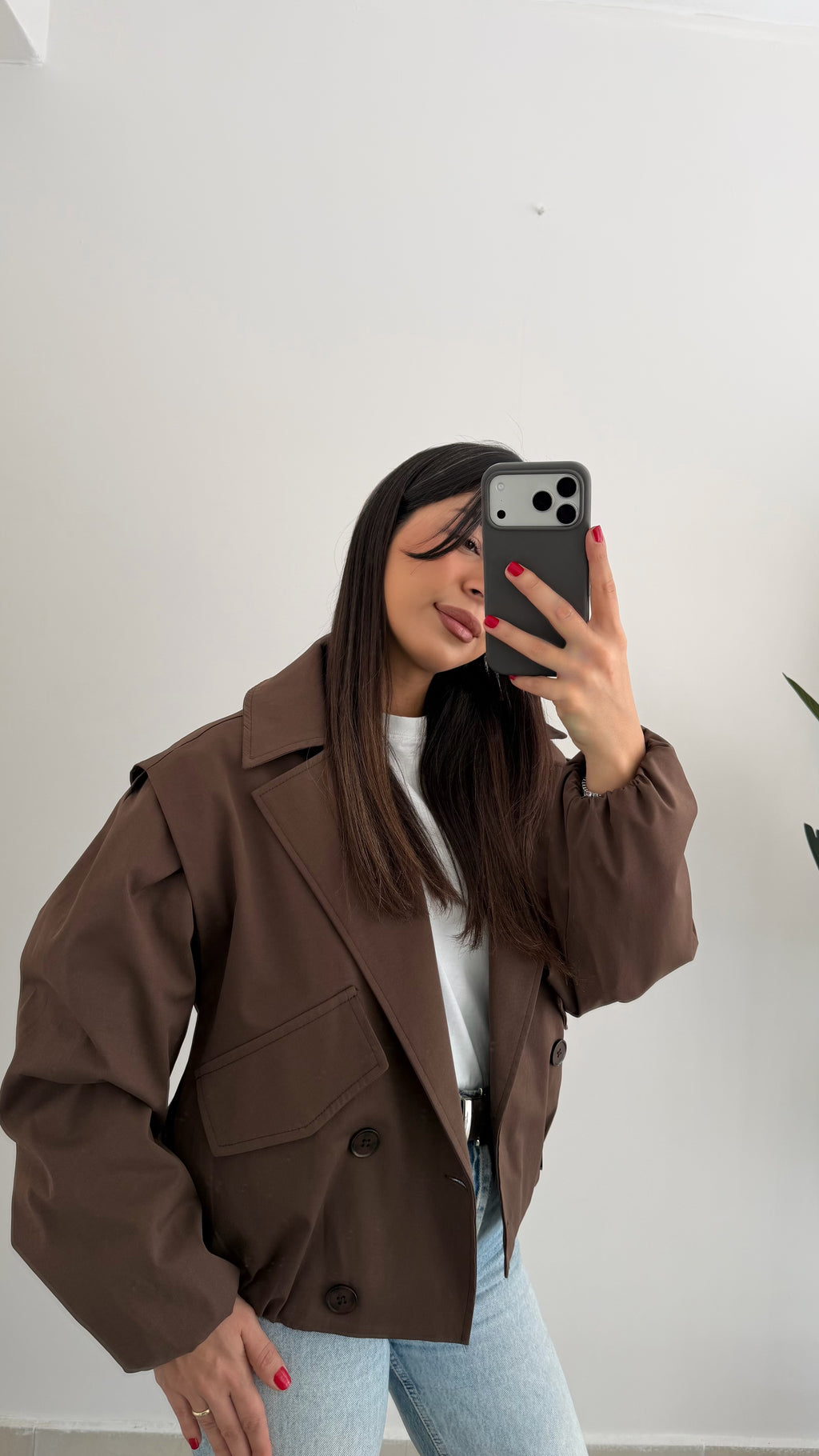 Kısa Bomber Trençkot