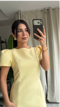 Balon kollu kısa elbise