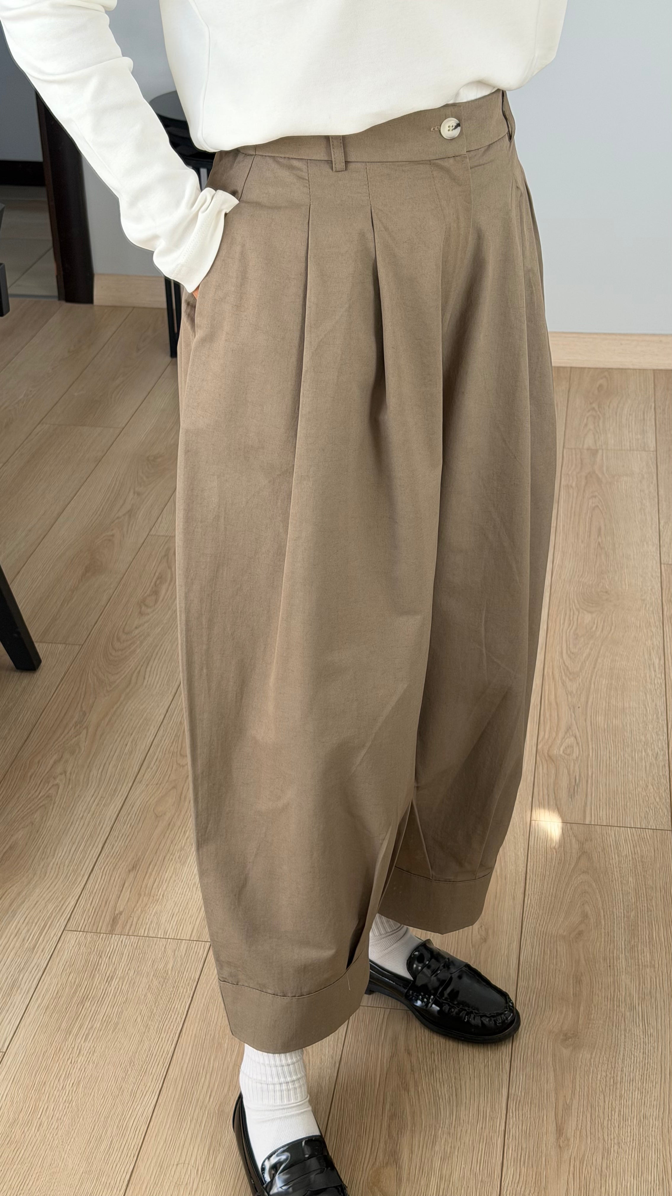 Barrel Fit pantolon- Açık Haki